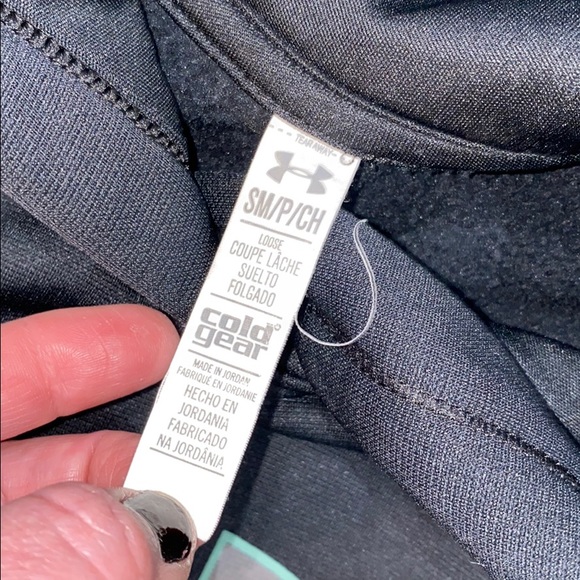 Women’s Black & Teal UA Storm Hooded Sweatshirt - Picture 7 of 8